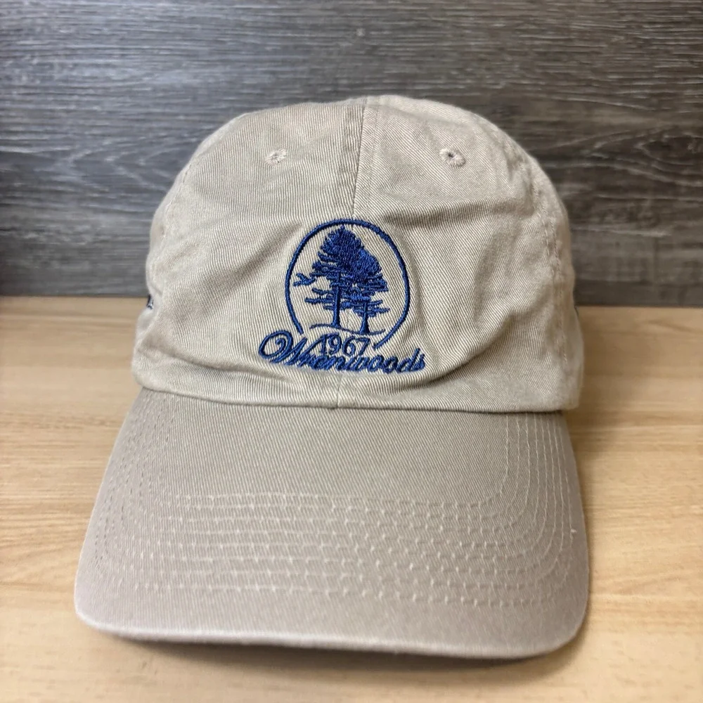 Wrenwoods Golf Course Hat Cap Strap‎ Back Brown Golf South Carolina